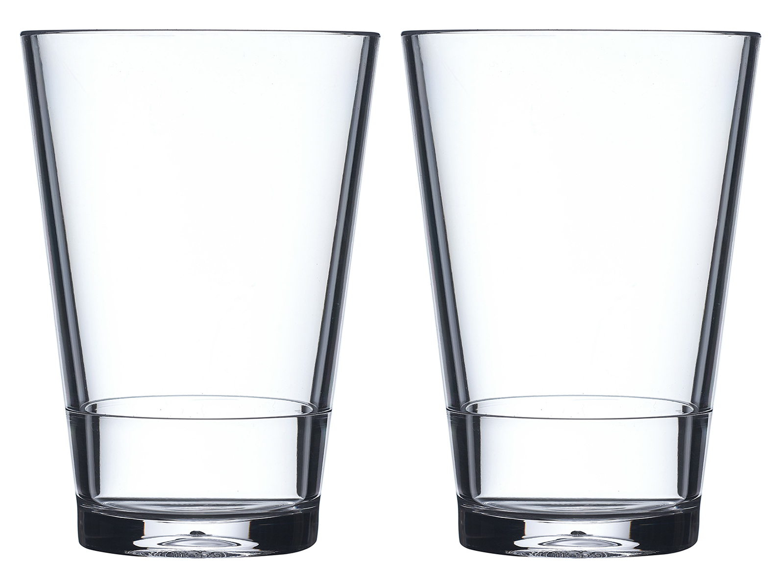 Set van 6 onbreekbare campingglazen, 350 ml, stapelbare